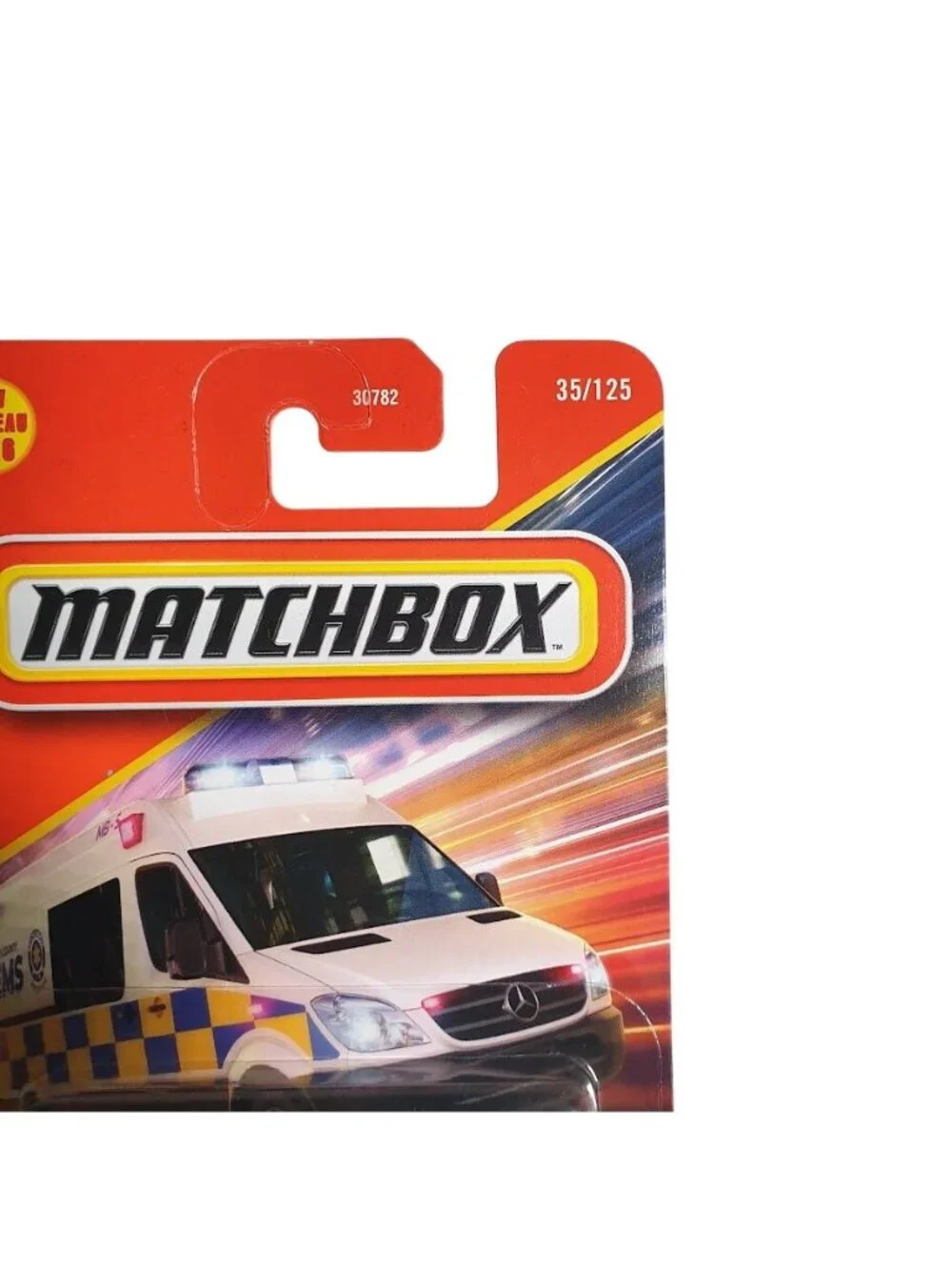 Matchbox Mercedes Benz Sprinter Ambulance Die Cast 35/125 New MB County EMS